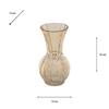 AMBER GLASS VASE 24.5CM