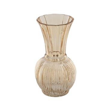 AMBER GLASS VASE 24.5CM