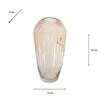 AMBER GLASS VASE 30CM