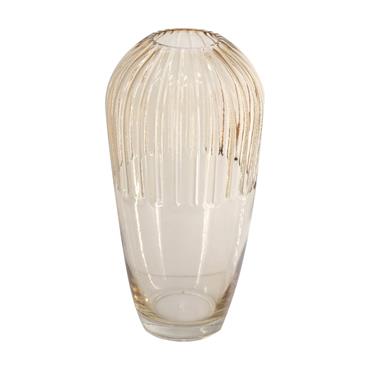 AMBER GLASS VASE 30CM