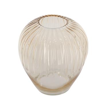 AMBER GLASS VASE 22CM
