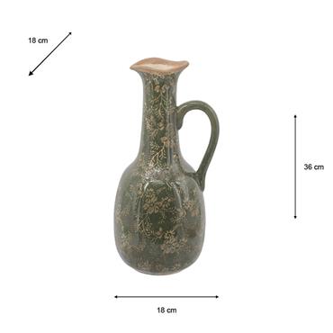 GREEN PITCHER VASE 36CM