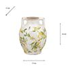 LEMON TWO HANDLED VASE 22CM