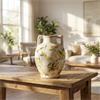LEMON TWO HANDLED VASE 22CM