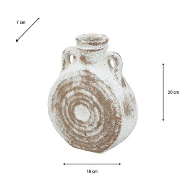 RUSTIC SAND VASE 20CM
