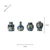 BLUE & WHITE S/4 JAR/VASE