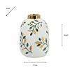 FLOWER VASE GREEN/GOLD 23CM