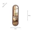 STEPPED PILL SHAPE DRESSING MIRROR NATURAL 45X150CM
