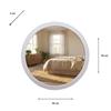 STEPPED ROUND WALL MIRROR OYSTER 90X90CM