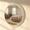 STEPPED ROUND WALL MIRROR OYSTER 90X90CM