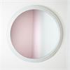 STEPPED ROUND WALL MIRROR OYSTER 90X90CM