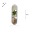 STEPPED PILL SHAPE DRESSING MIRROR OYSTER 45X150CM