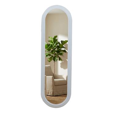 STEPPED PILL SHAPE DRESSING MIRROR OYSTER 45X150CM