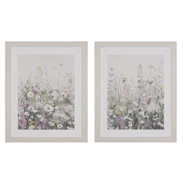 FRAMED PRINT SPRING AWAKENING/MEADOW DREAM 53X43CM 2 ASST