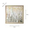 FRAMED PRINT AMBER LEAVES 80X80CM