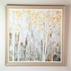 FRAMED PRINT AMBER LEAVES 80X80CM