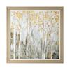 FRAMED PRINT AMBER LEAVES 80X80CM