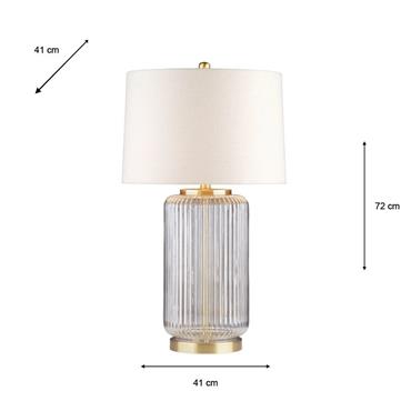 TABITHA GLASS TABLE LAMP 72CM