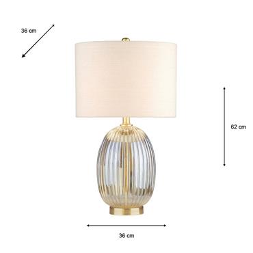AMIA GLASS TABLE LAMP 62CM