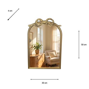 CLAYTON MIRROR WITH BOW 50CM GOLD
