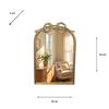 CLAYTON MIRROR WITH BOW 50CM GOLD