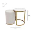 VIENNA MARBLE SIDE TABLE AND POUFFE SET