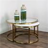 SALZBURG S/2 MARBLE/GLASS COFFEE TABLES