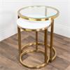 SALZBURG S/2 MARBLE/GLASS SIDE TABLES