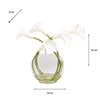 REAL TOUCH LILLIES LOOPED STEM VASE WITH FAUX WATER 50CM