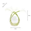 REAL TOUCH CALLA LILLIES VASE WITH FAUX WATER 29CM