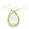 REAL TOUCH CALLA LILLIES VASE WITH FAUX WATER 29CM