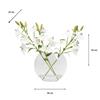 REAL TOUCH LILLIES CROSSED STEM VASE WITH FAUX WATER 50CM