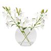 REAL TOUCH LILLIES CROSSED STEM VASE WITH FAUX WATER 50CM