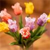 REAL TOUCH TULIPS BUNDLE VASE WITH FAUX WATER 33CM