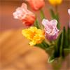 REAL TOUCH TULIPS BUNDLE VASE WITH FAUX WATER 33CM