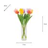 REAL TOUCH TULIPS BUNDLE VASE WITH FAUX WATER 33CM