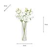 REAL TOUCH LILLIES VASE WITH FAUX WATER 70CM