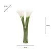 REAL TOUCH CALLA LILLIES VASE WITH FAUX WATER 60CM