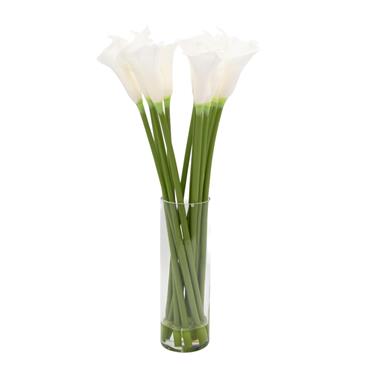 REAL TOUCH CALLA LILLIES VASE WITH FAUX WATER 60CM