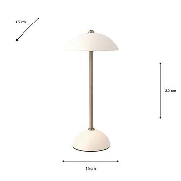 APOLLO USB RECHARGEABLE LAMP MATT IVORY
