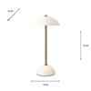 APOLLO USB RECHARGEABLE LAMP MATT IVORY