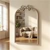 CLAYTON MIRROR WITH BOW 72CM SILVER