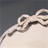 CLAYTON MIRROR WITH BOW 72CM SILVER