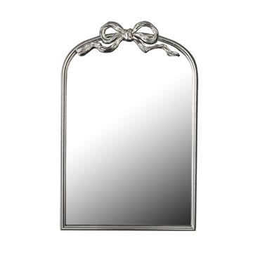 CLAYTON MIRROR WITH BOW 72CM SILVER