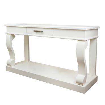 SCROLL IVORY 150CM SIDEBOARD TABLE W/DRAWER