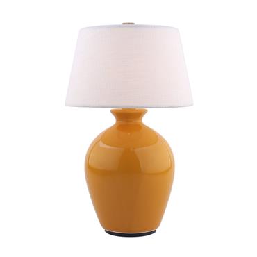ASTER CERAMIC RECHARGEABLE LAMP MUSTARD