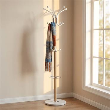 COLTON HAT & COAT STAND OAK/WHITE