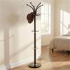 COLTON HAT & COAT STAND DARK OAK/BLACK