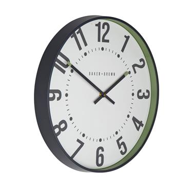 BAKER AND BROWN CLOCK SORRENTO GREEN 40CM