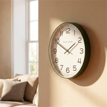 BAKER AND BROWN CLOCK TREVI GREEN 50CM
